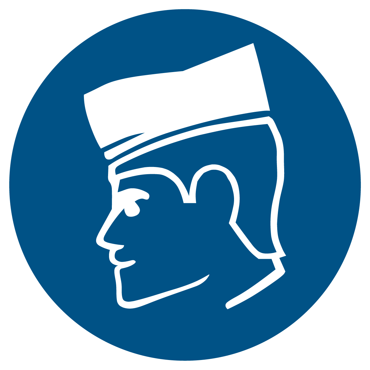 Gebotsschild - Schutzhaube benutzen