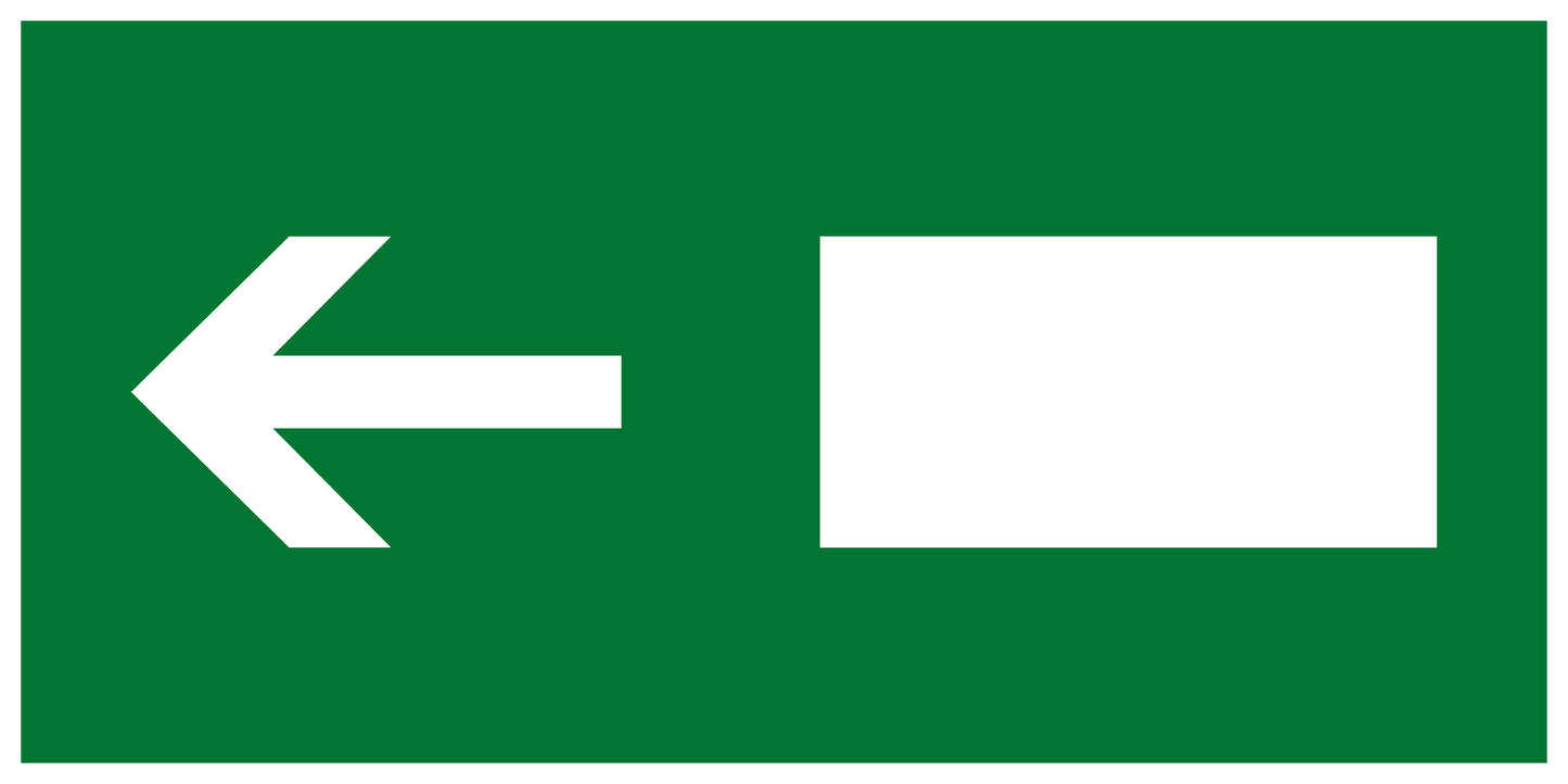 Rettungs- & Fluchtwegschild - Notausgang links / rechts