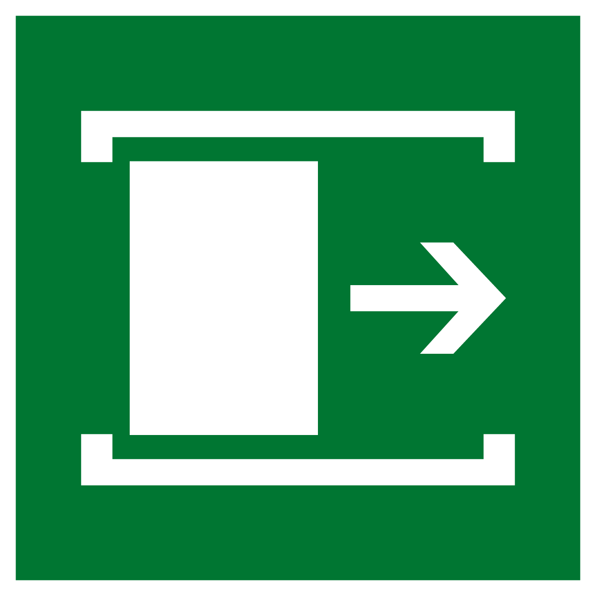 Rettungs- & Fluchtwegschild - Schiebetür