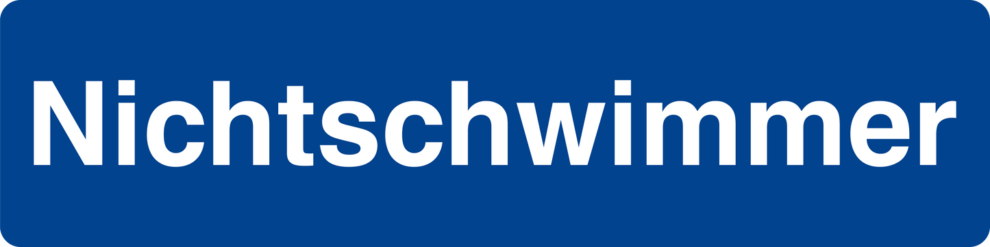 Schwimmbadschild - Nichtschwimmer