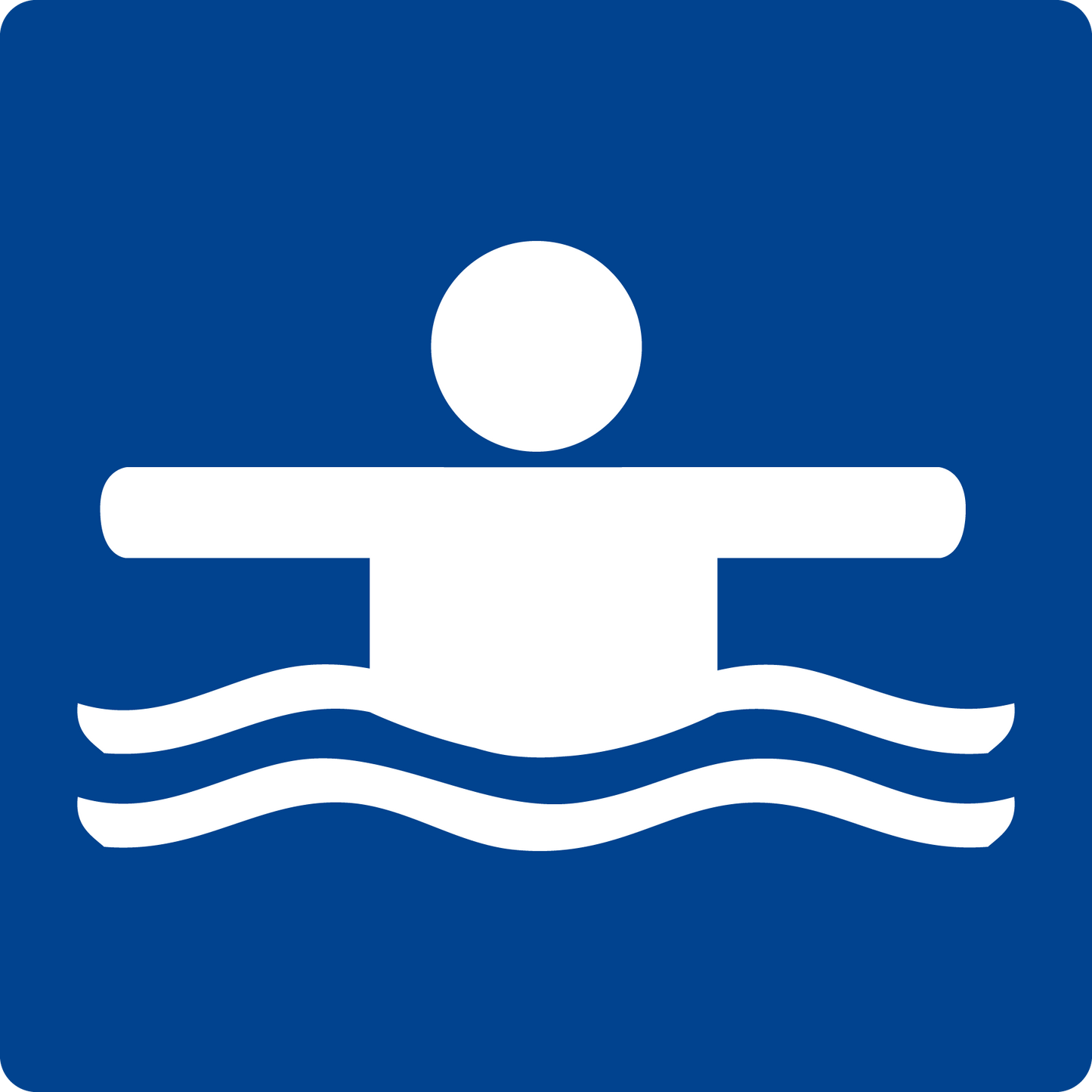 Schwimmbadschild - Nichtschwimmergrenze