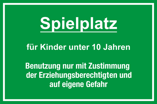 Spielplatzschild - Spielplatz
