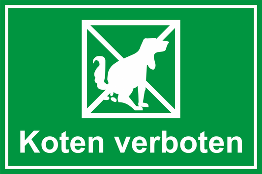 Spielplatzschild - Koten verboten