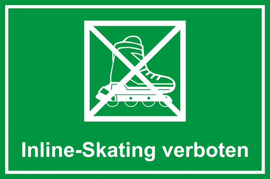 Spielplatzschild - Inline-Skating verboten
