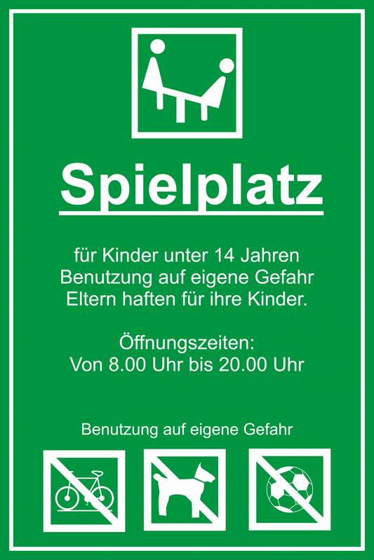 Spielplatzschild - Spielplatz