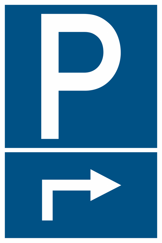 Parkplatzschild - Parkplatz Ecke rechts