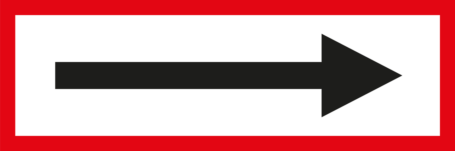 Feuerwehrschild - Pfeil