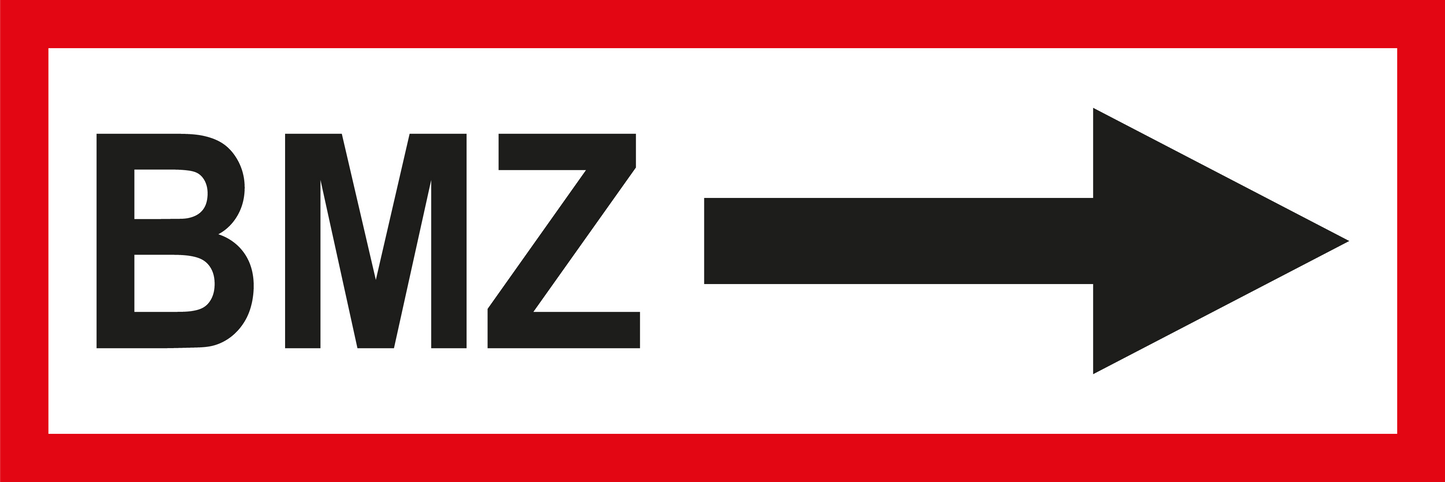 Feuerwehrschild - BMZ rechts