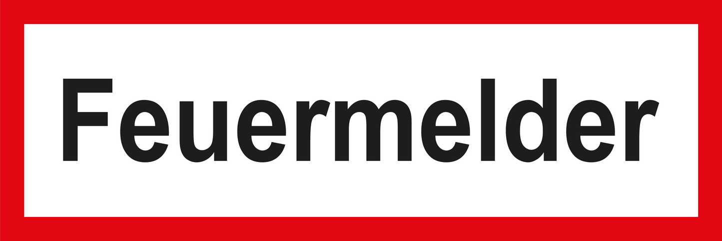 Feuerwehrschild - Feuermelder