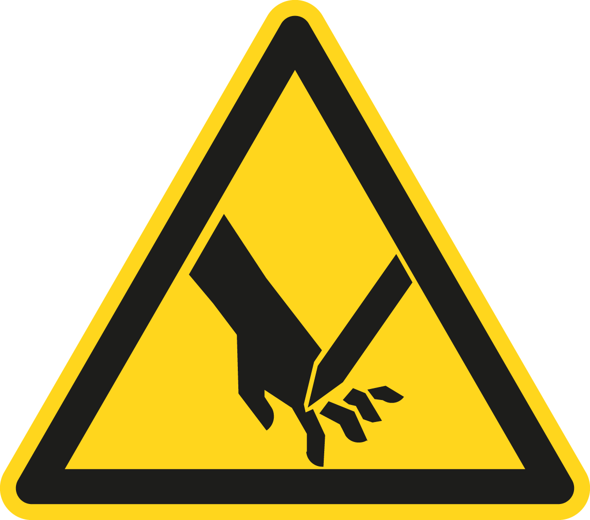 Warnschild - Warnung vor Schnittverletzungen