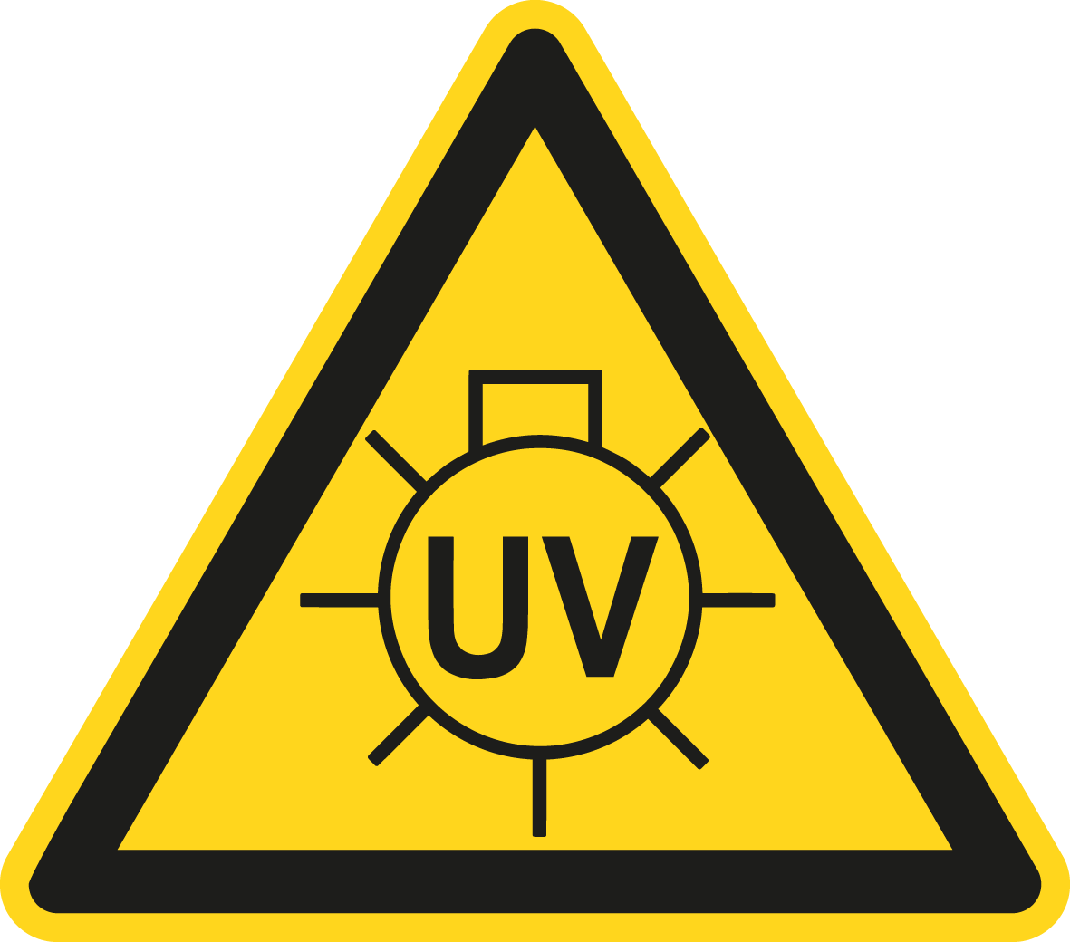 Warnschild - Warnung vor UV-Strahlung