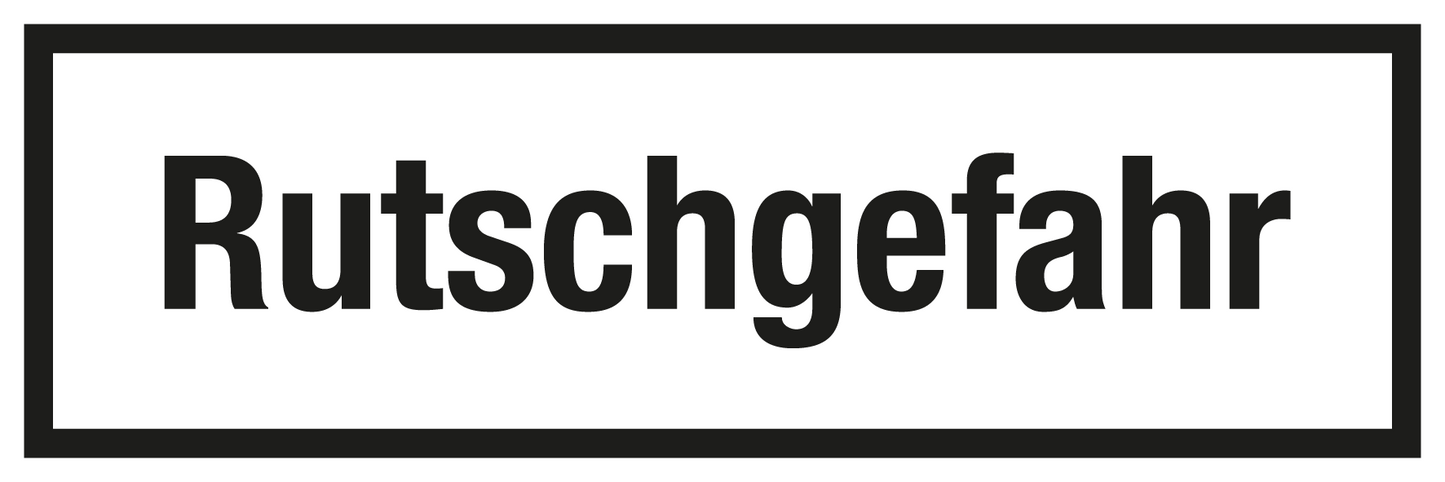 Gastronomie- und Gewerbeschild - Rutschgefahr