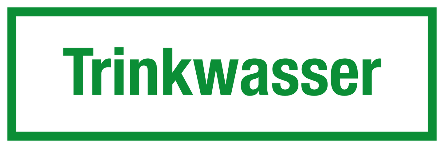 Gastronomie- und Gewerbeschild - Trinkwasser