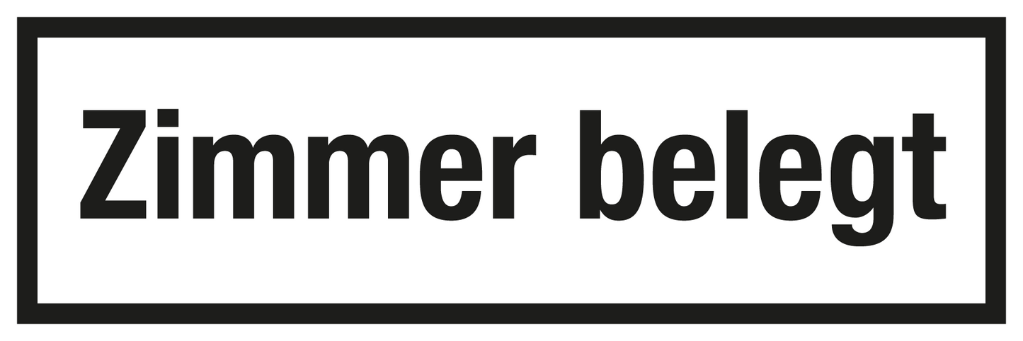 Gastronomie- und Gewerbeschild - Zimmer belegt