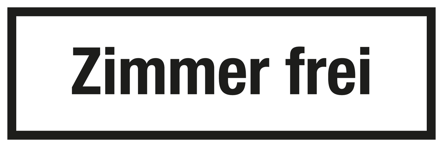 Gastronomie- und Gewerbeschild - Zimmer frei