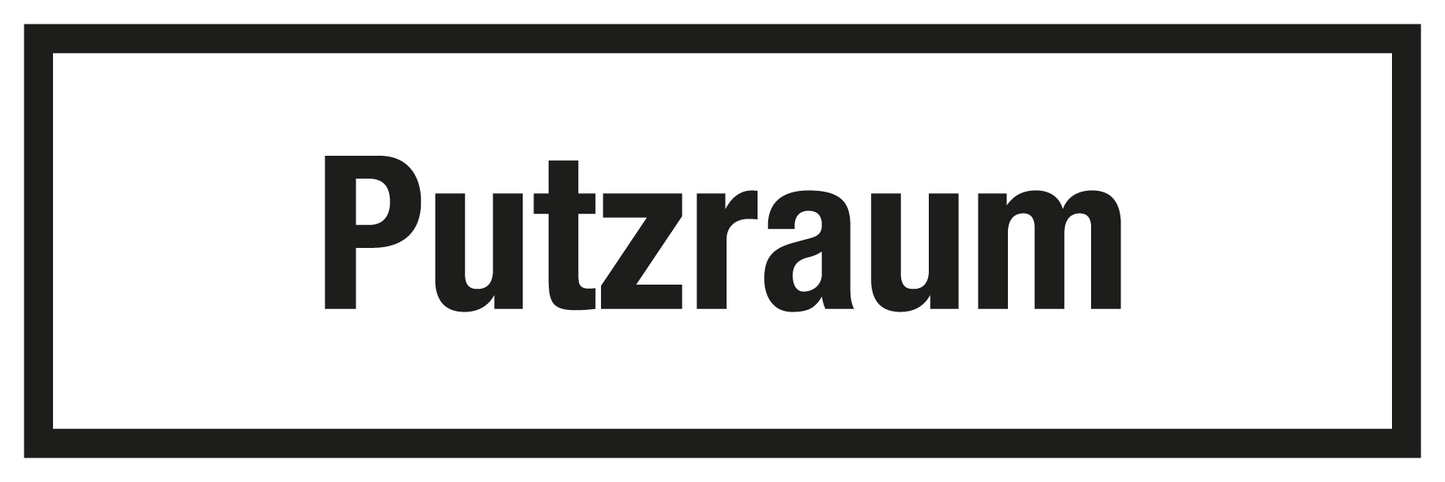 Gastronomie- und Gewerbeschild - Putzraum