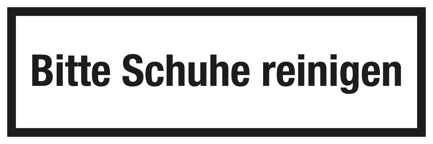 Gastronomie- und Gewerbeschild - Bitte Schuhe reinigen