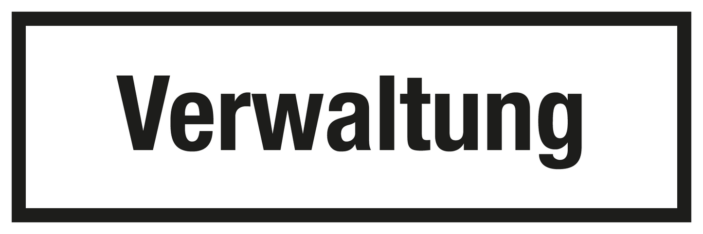 Gastronomie- und Gewerbeschild - Verwaltung