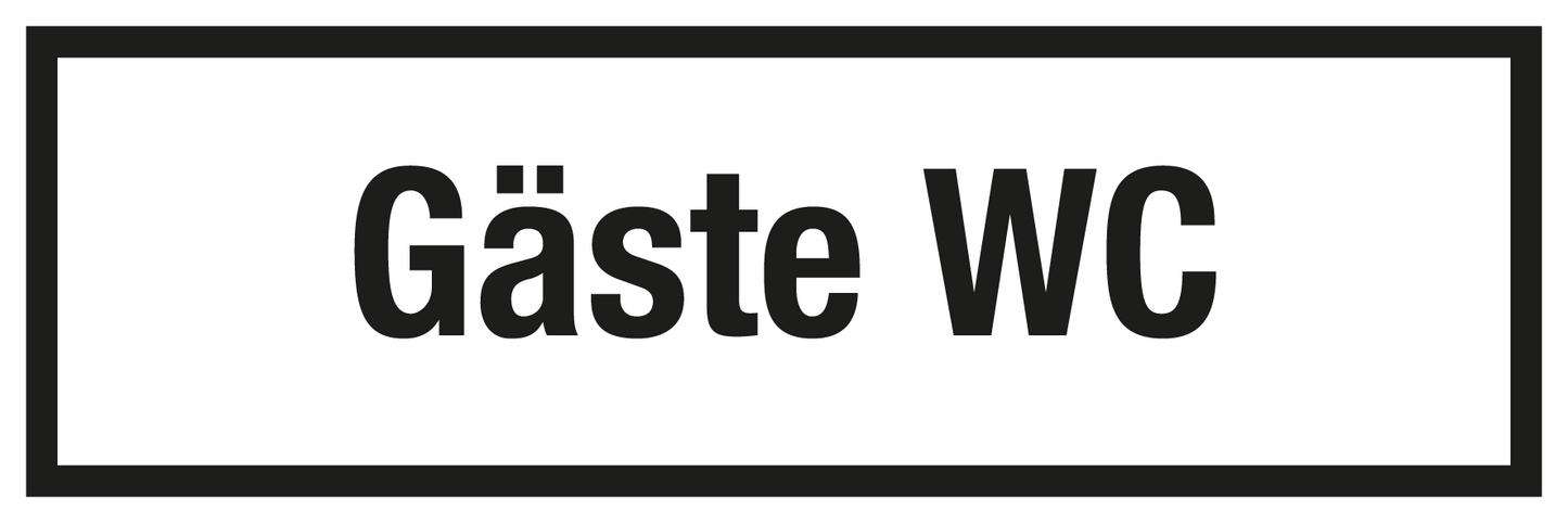Gastronomie- und Gewerbeschild - Gäste WC