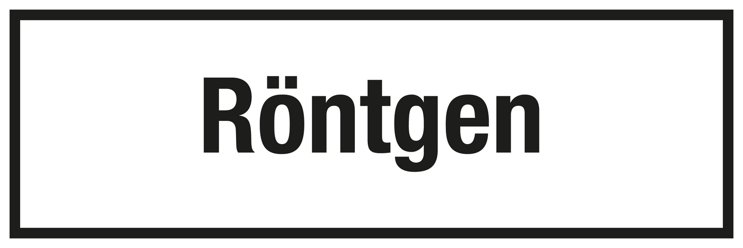 Krankenhaus- und Praxisschild - Röntgen