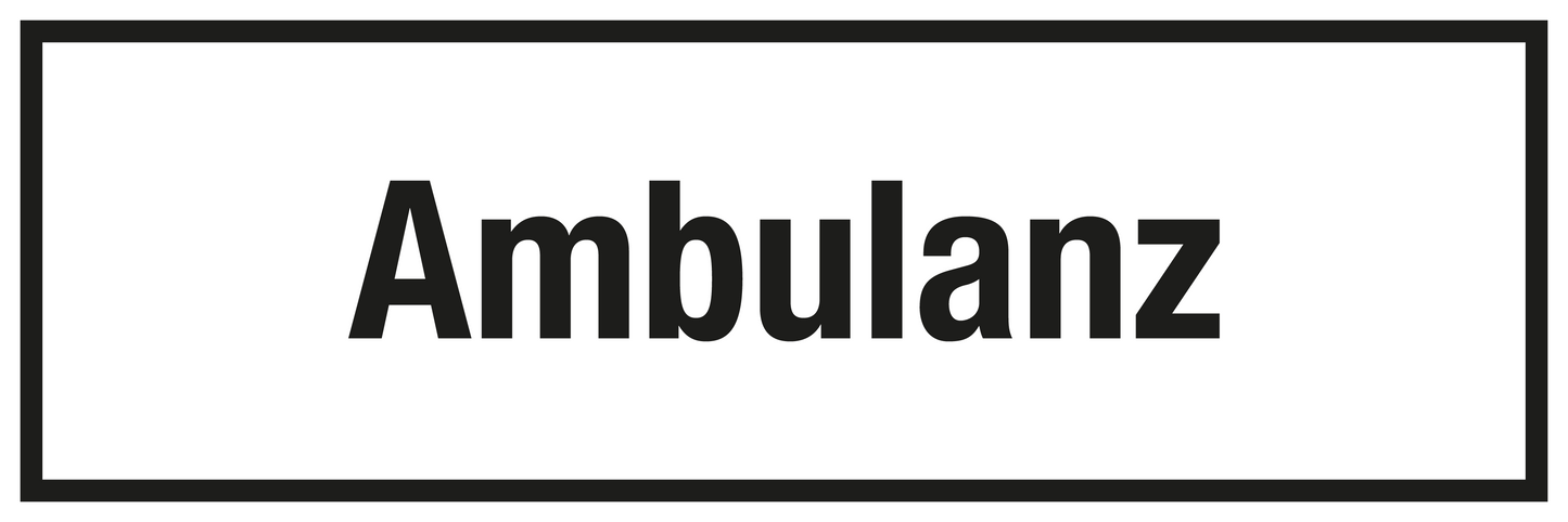 Krankenhaus- und Praxisschild - Ambulanz