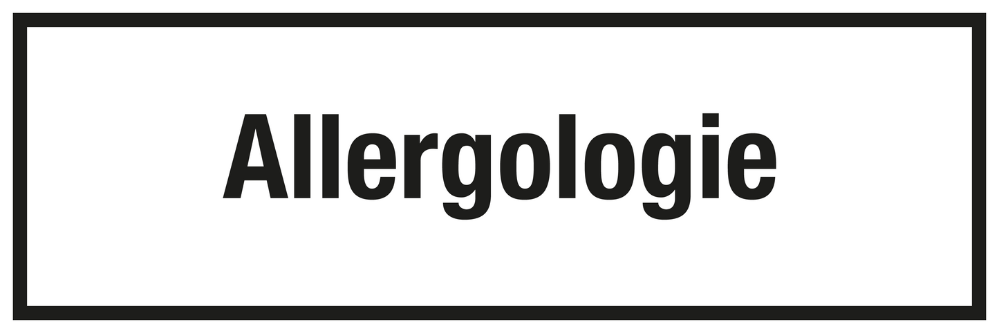 Krankenhaus- und Praxisschild - Allergologie