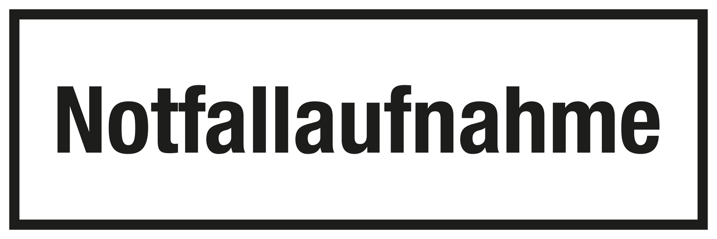 Krankenhaus- und Praxisschild - Notfallaufnahme