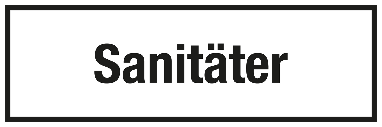 Krankenhaus- und Praxisschild - Sanitäter
