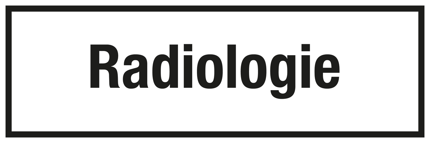 Krankenhaus- und Praxisschild - Radiologie
