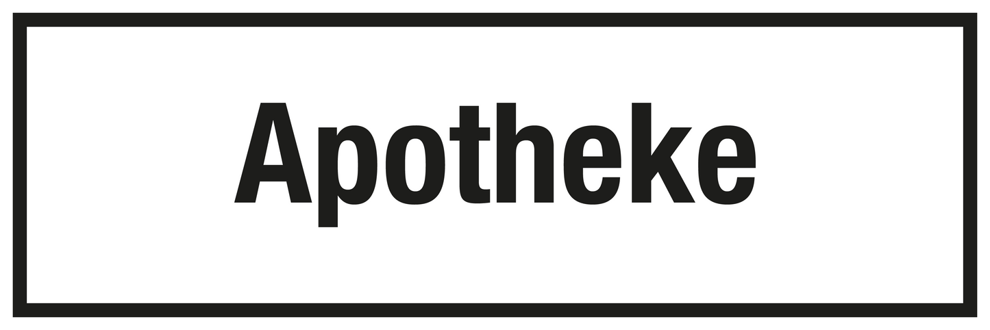 Krankenhaus- und Praxisschild - Apotheke