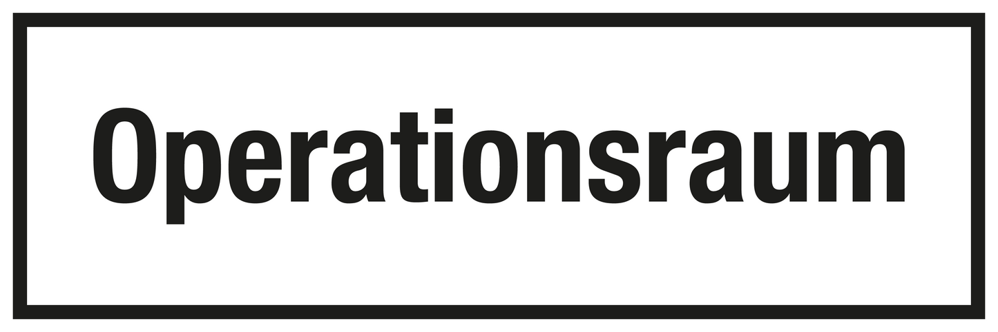 Krankenhaus- und Praxisschild - Operationsraum