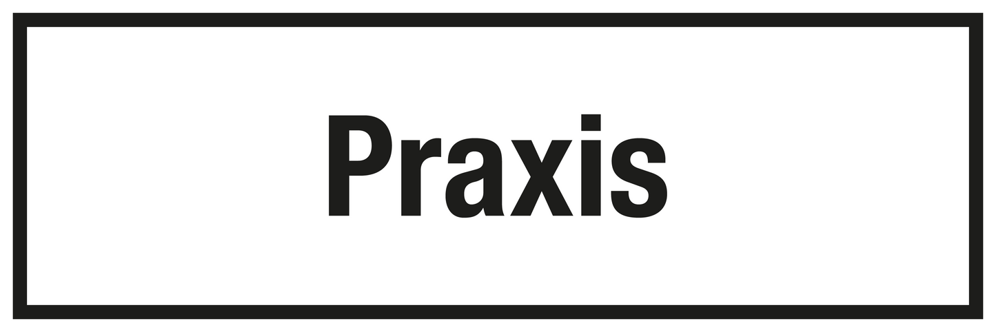 Krankenhaus- und Praxisschild - Praxis