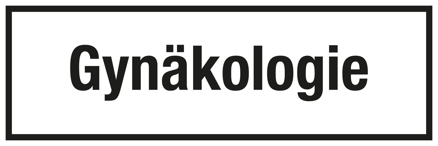 Krankenhaus- und Praxisschild - Gynäkologie
