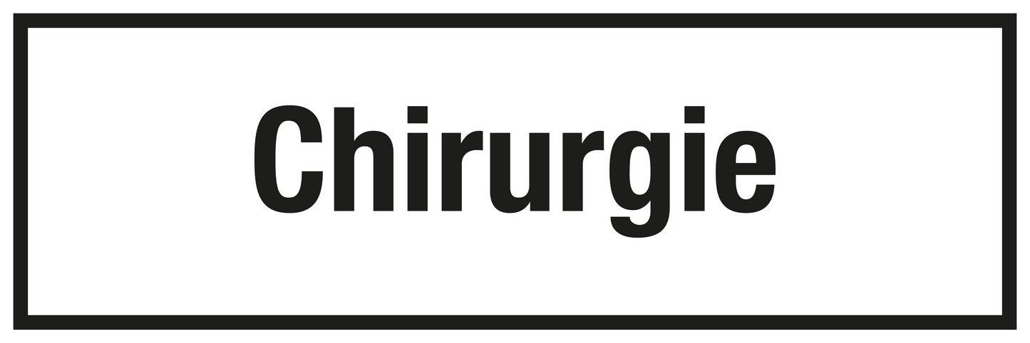 Krankenhaus- und Praxisschild - Chirurgie