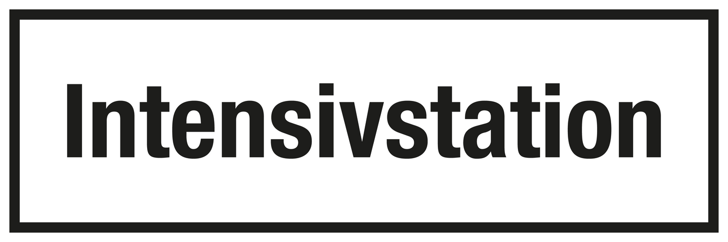 Krankenhaus- und Praxisschild - Intensivstation