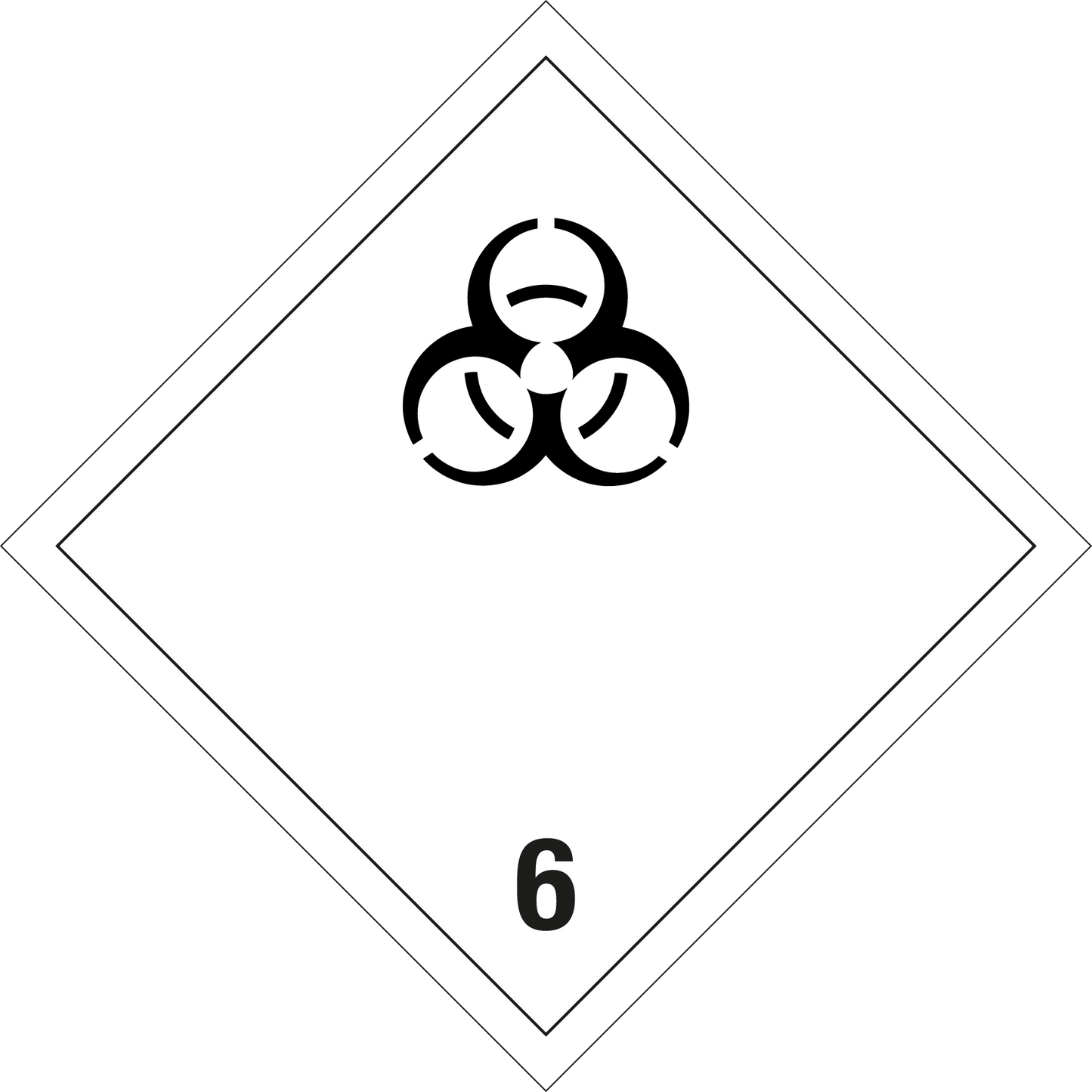 Gefahrgutschild - Ansteckungsgefährliche Stoffe