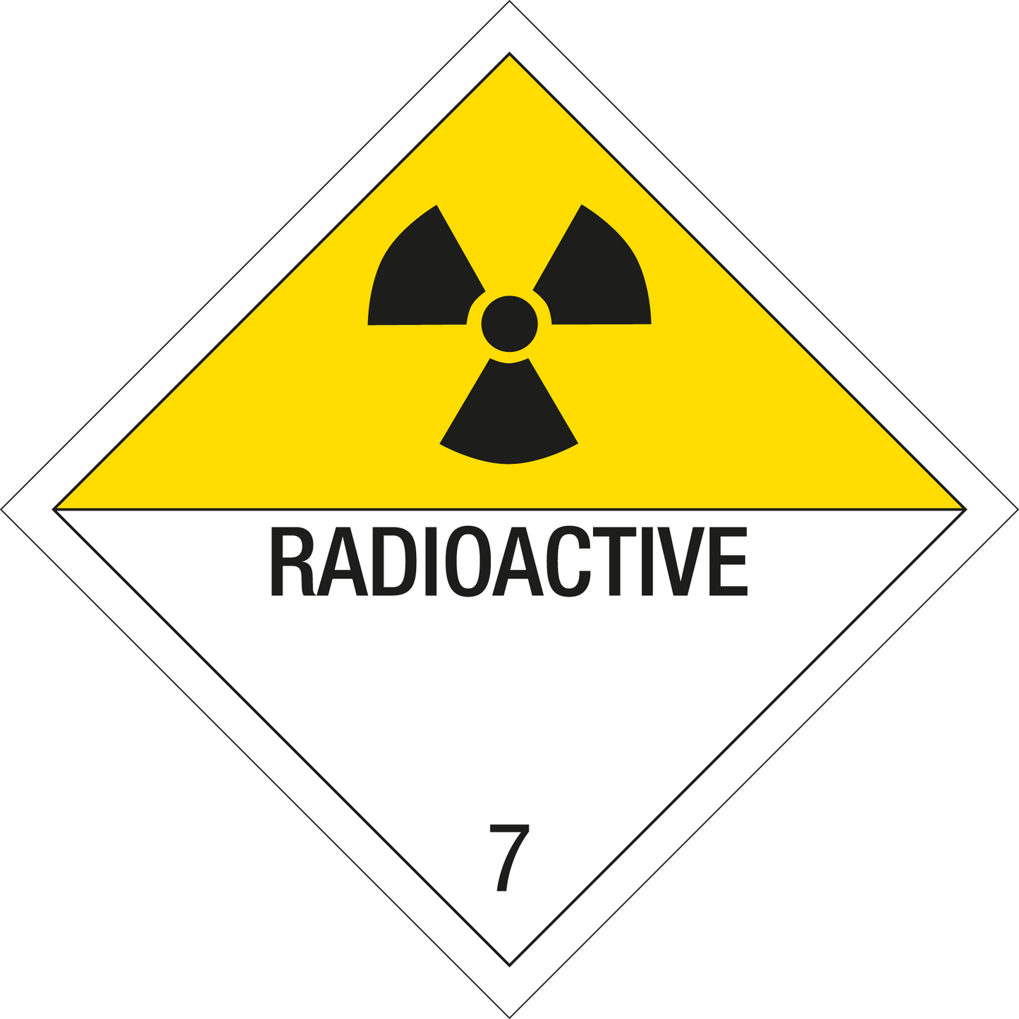 Gefahrgutschild - Radioaktive Stoffe