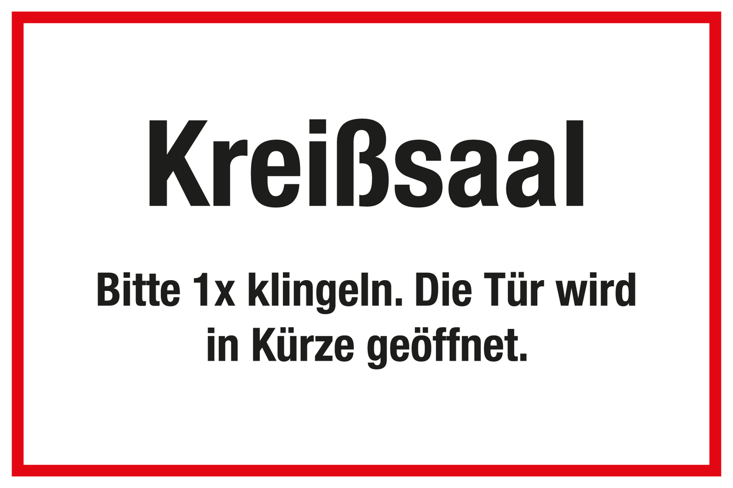 Krankenhaus- und Praxisschild - Kreißsaal