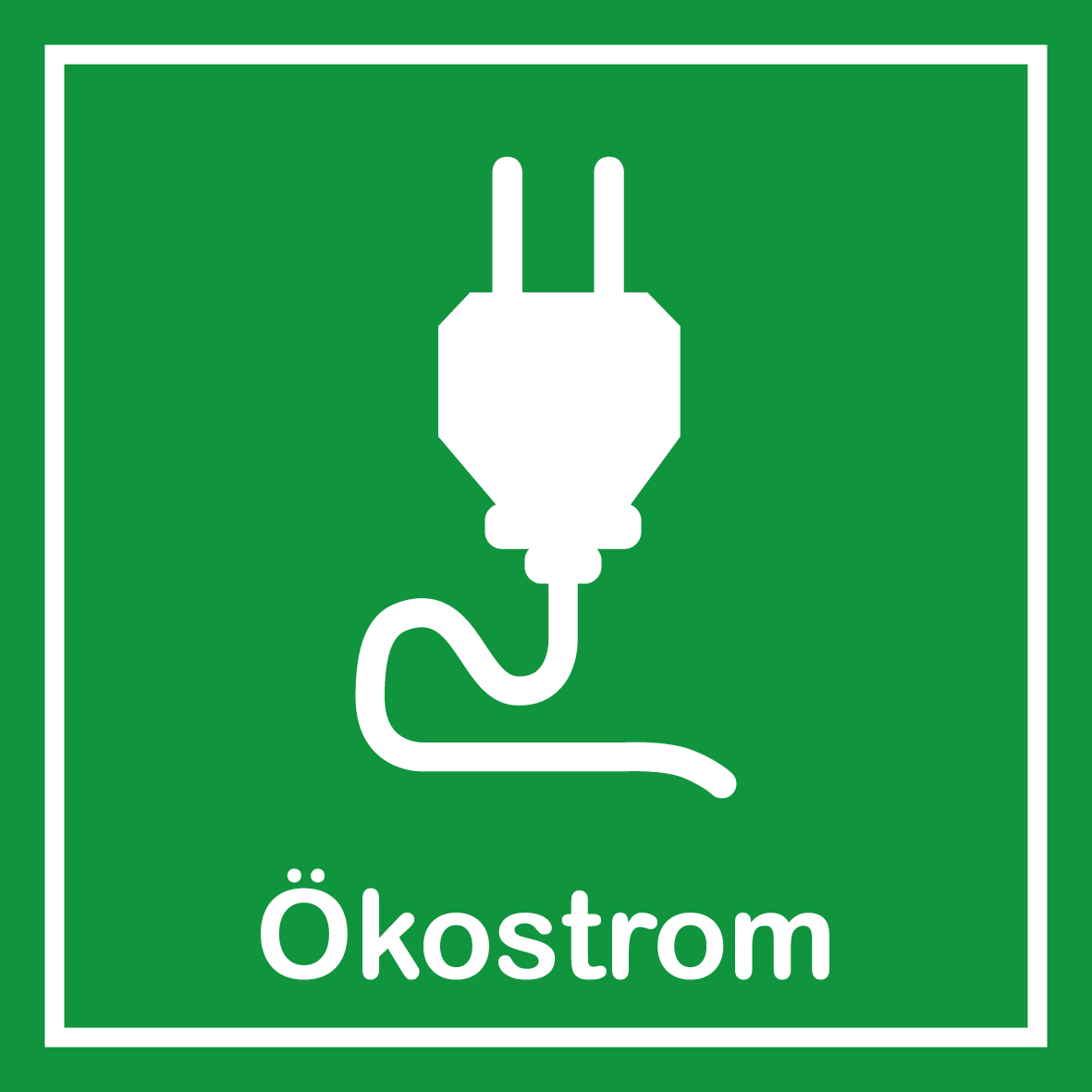 Schild für erneuerbare Energien - Ökostrom