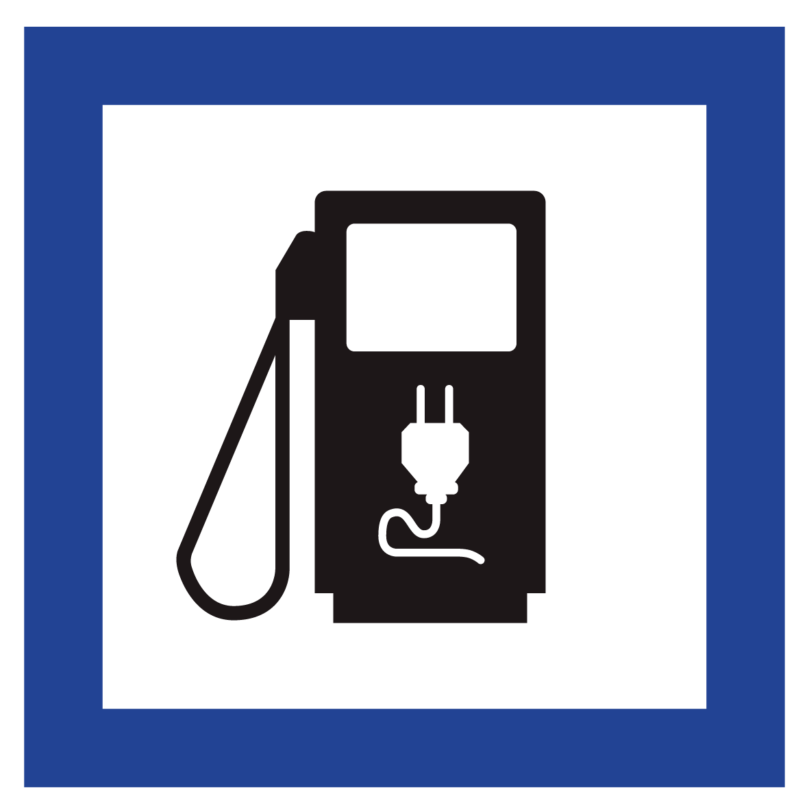 Schild für erneuerbare Energien - Elektro Tankstelle