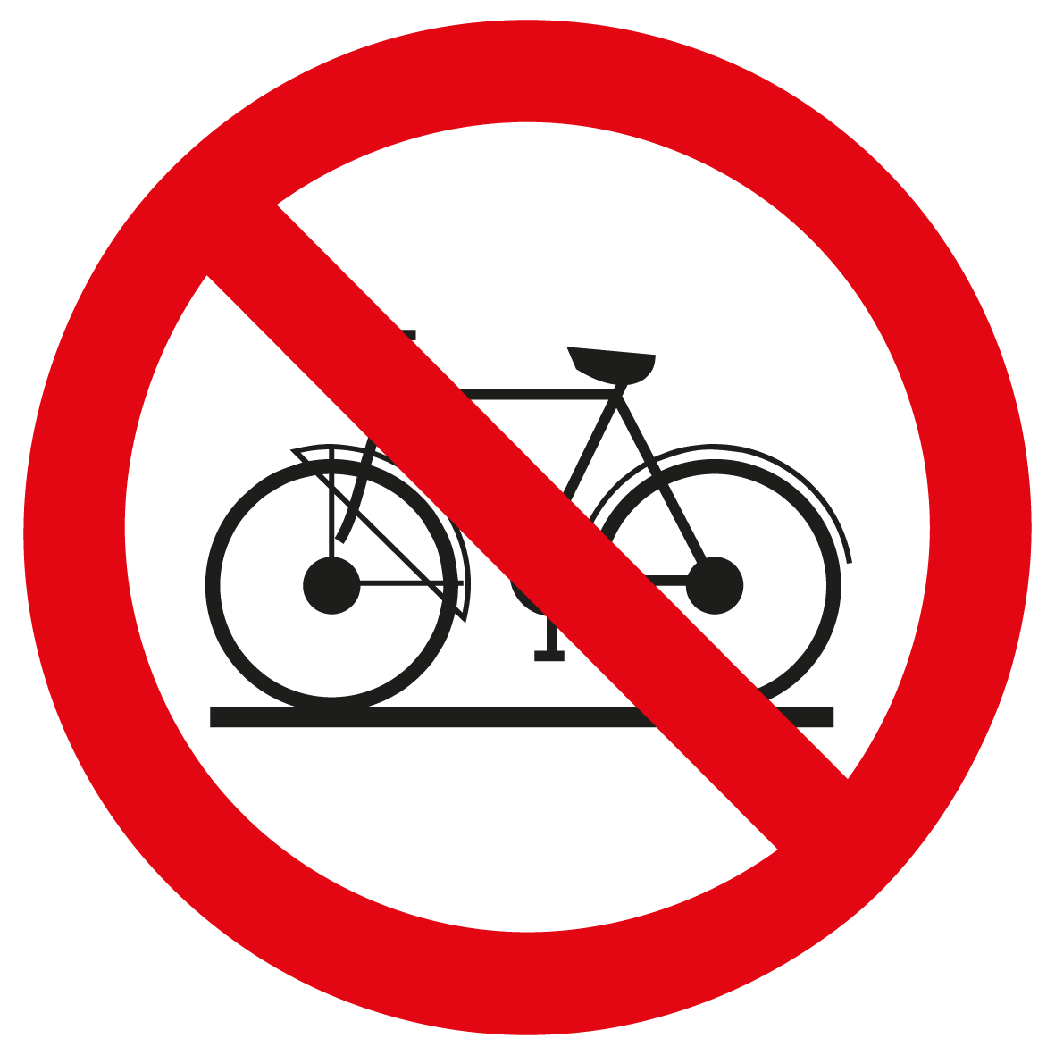 Verbotsschild - Fahrräder verboten