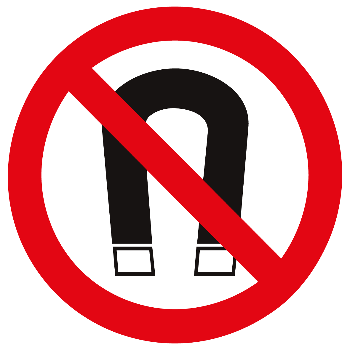 Verbotsschild - Magnet verboten