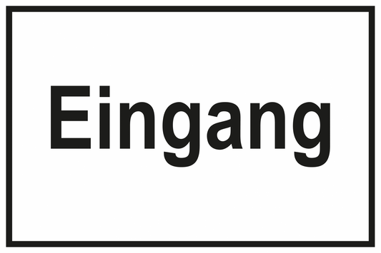 Zutrittsschild - Eingang II