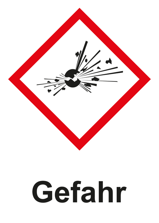 GHS Kennzeichnung - Gefahr, explosive Stoffe