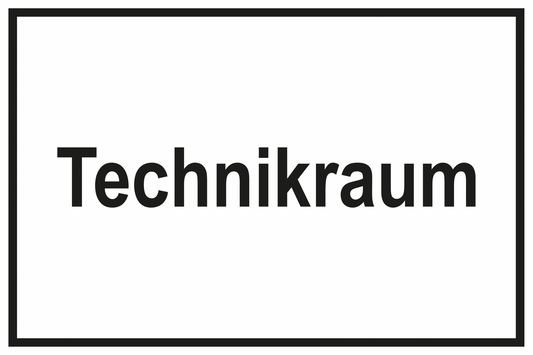 Zutrittsschild - Technikraum