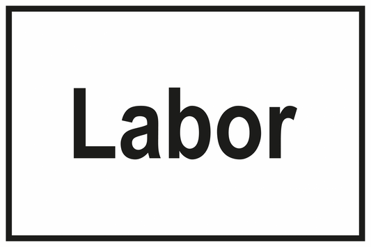 Zutrittsschild - Labor