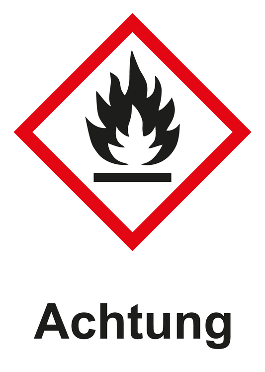 GHS Kennzeichnung - Achtung, entzündbare Stoffe