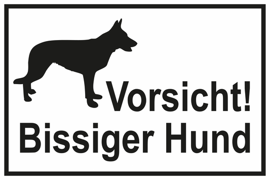 Zutrittsschild - Vorsicht! Bissiger Hund