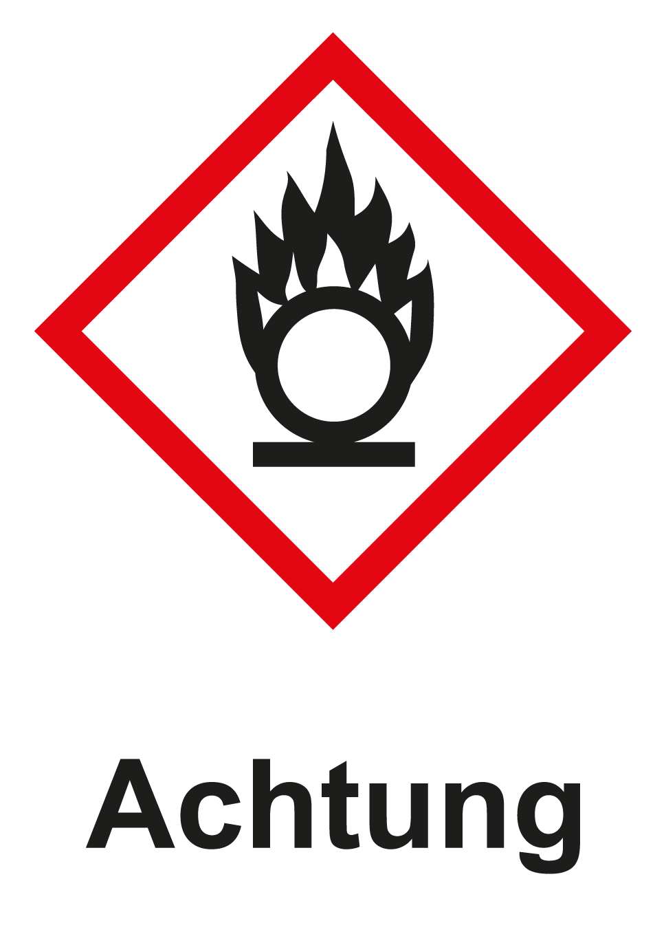 GHS Kennzeichnung - Achtung, entzündend wirkende Stoffe