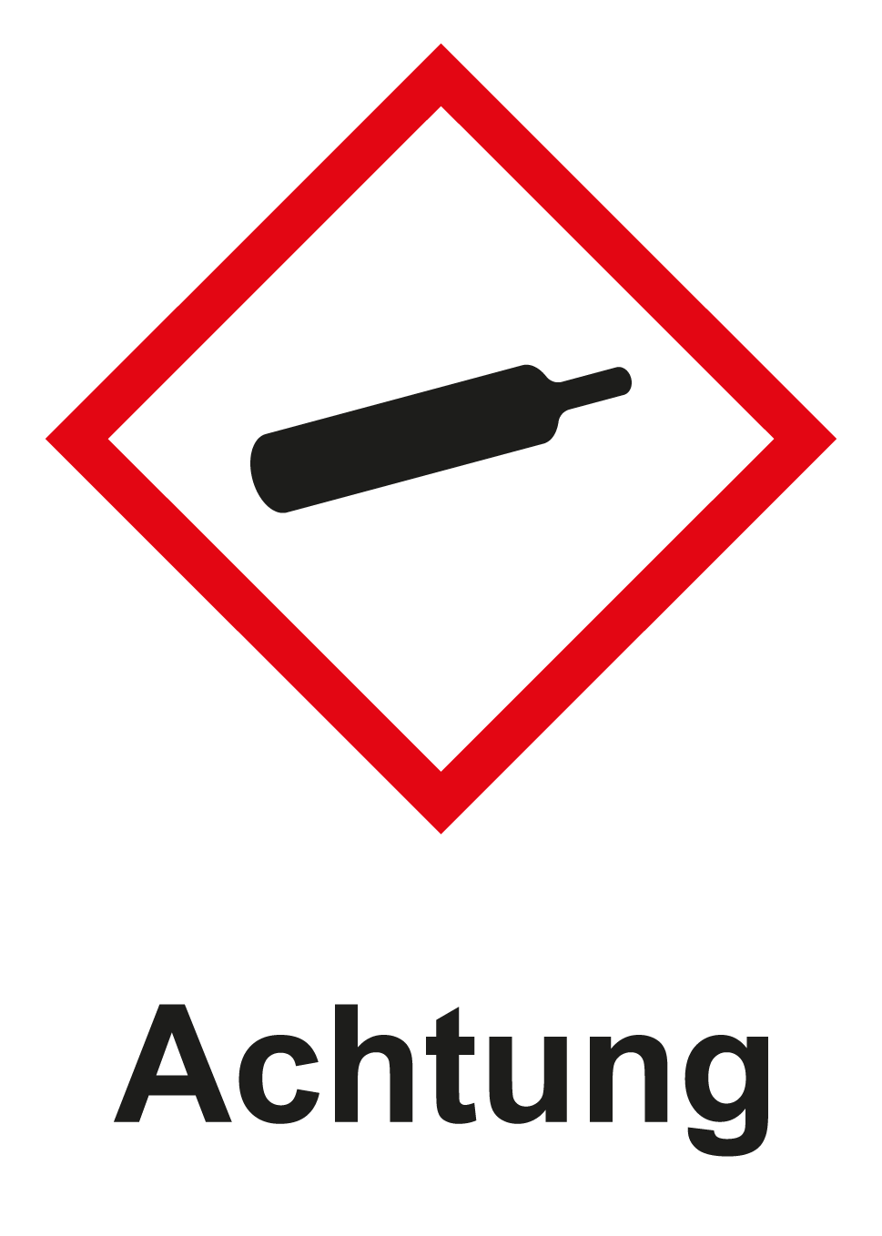 GHS Kennzeichnung - Achtung, unter Druck stehende Gase